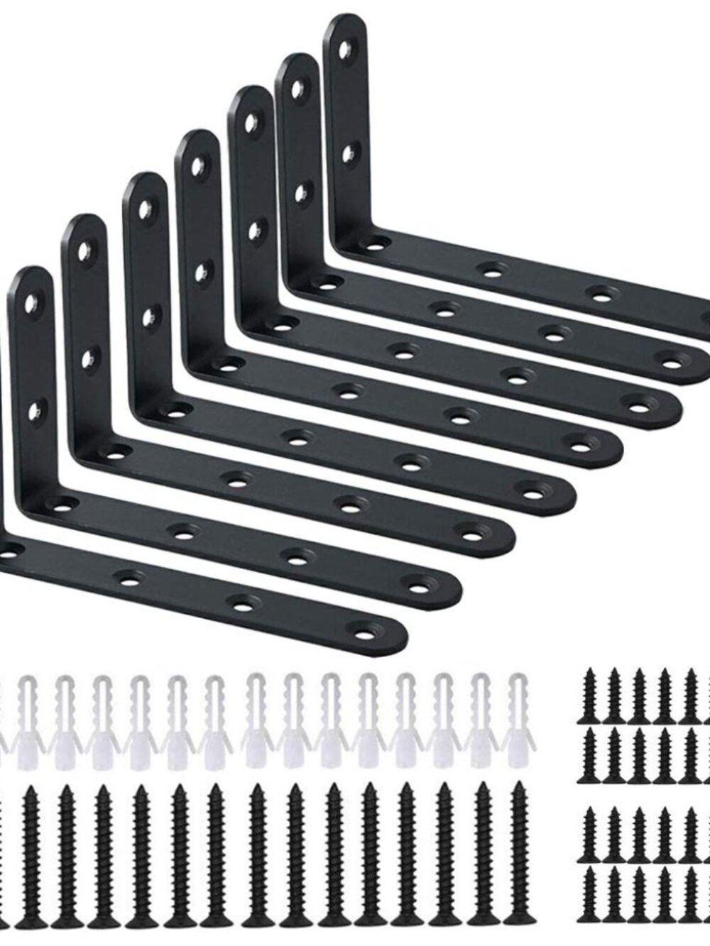 Corner Brace 8 Pcs Shelf Bracket Heavy Duty Black Steel L Corner Brace, Decorati